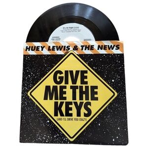 Huey Lewis & The News Give Me‎ The Keys 45 Pic Sleeve Chrysalis 1989 NM